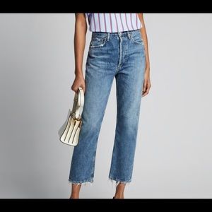 Agolde Riley High-Rise Straight Crop Jeans